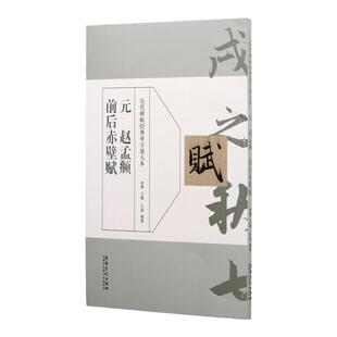 元 赵孟頫前后赤壁赋 历代碑帖经典单字放大本 行书毛笔书法字帖临摹入门教材 简体旁注原碑帖 安徽美术 赵体行书训练字帖教程