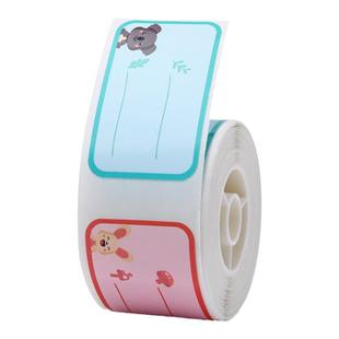 【D101 热卖标签合集】精臣彩色标签纸臣小印打印纸家用分类幼儿园姓名贴卡通动物便签贴防水label透明贴纸