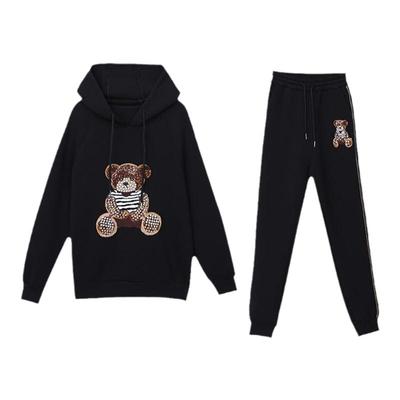 小熊炸街女休闲气质运动服潮卫衣