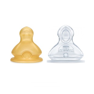 德国进口NUK婴儿母乳实感超软乳胶硅胶宽口径奶瓶奶嘴 防呛防胀气