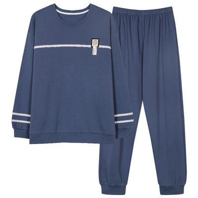 浪莎纯棉睡衣长袖男士薄款家居服