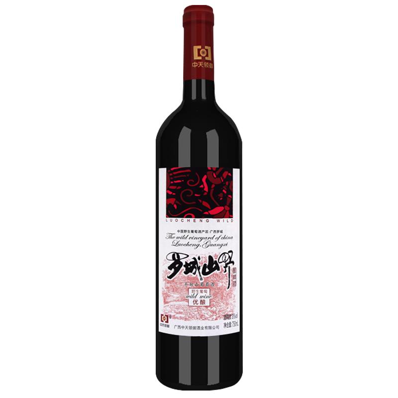 广西红酒罗城山野葡萄酒 国产红酒整箱 8度优酿葡萄酒甜型 甜红酒