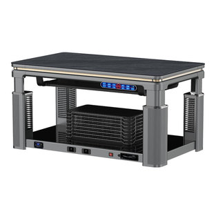 炉旺天然气烤火炉2025新款气电两用烤火桌茶几客厅家用一体取暖炉