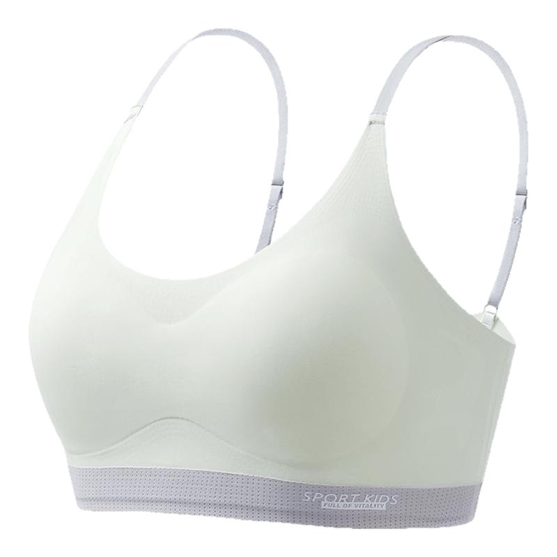 猫人少女内衣青春发育期女大童背心固定杯无痕初高中学生运动文胸