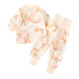 宝宝纯棉内衣套装春秋内衣家居服幼儿打底婴儿秋衣秋裤睡衣按扣裆