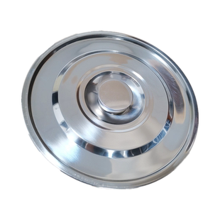 不锈钢盖圆形加厚桶盖单卖配件通用平盖大小号缸盖盆锅盖商用
