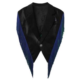 回溯巾帼不让须眉~法走秀点睛款匠心流苏霞帔假领小众装饰披肩特