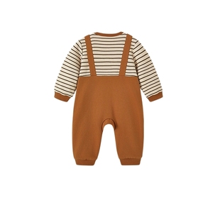 【商场同款】英氏婴儿连身衣春季长袖外出男童爬服新款包屁衣