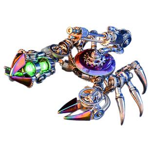 金属螃蟹福分鱼成品机械模型3D立体手工DIY积木精密男友礼品桌搭