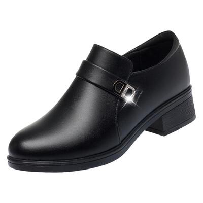 妈妈鞋久站不累中年软底舒适真皮