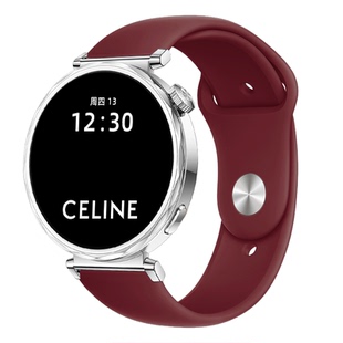 新款酒红色适用小米watchS4表带41mm手表watch5苹果反扣硅胶新款S4sport女腕表带烟紫S32智能运动s1Pro男透气