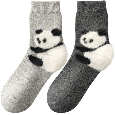 【萌化你的心！】软糯羊毛熊猫袜