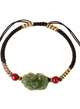 红绳本命年手链女生和田玉