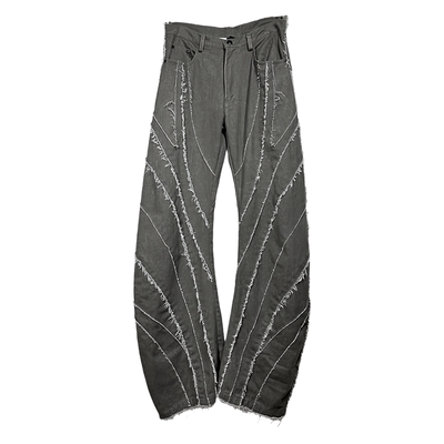 CHAUNK废土解构拼接弯刀休闲裤