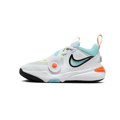 正品耐克NIKE儿童鞋男童女童低帮缓震魔术贴防滑篮球运动鞋HF5737