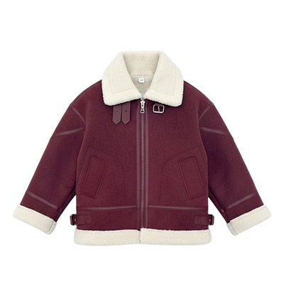 男童加绒外套冬装羊羔毛夹克上衣