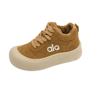 雪地靴女款2025冬季新款运动加绒面包鞋休闲女士保暖毛毛棉鞋34码