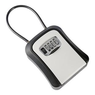 装修门口临时u型密码锁钥匙盒长型钢丝挂锁设备安全防盗户外防水