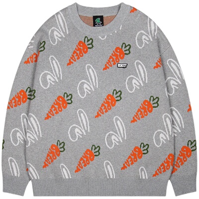 RAVENOUS兔耳朵胡萝卜针织毛衣