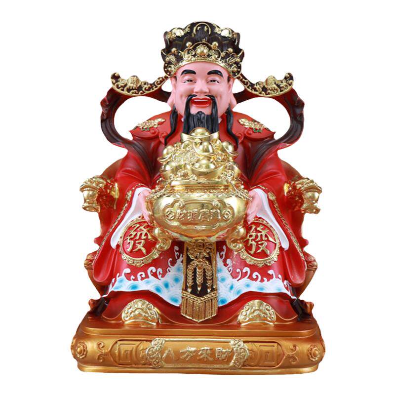 信扬树脂招财新中式家用神像摆件