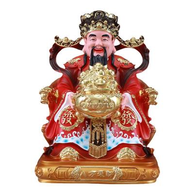 信扬树脂招财新中式家用神像摆件