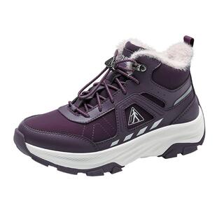 足力健老人鞋官方旗舰店冬季棉鞋中老年妈妈鞋休闲雪地靴加绒加厚