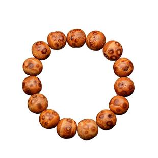 天然竹根雕手串文玩竹制珠子手链配饰竹雕念珠竹念珠圆珠满钉