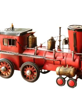 手工做旧老掉牙仿旧铁艺火车摆件