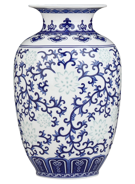 景德镇中式风家居客厅插花陶瓷器