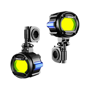 石栏摩托车射灯GT20MAX犀利眼LED辅路灯强光透镜爆闪黄白色远近光