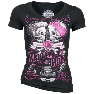 德国Lethal Angel女子休闲T恤印花短袖骑行T恤