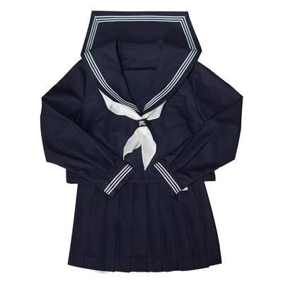 姬物语原创jk制服套装正版日系绀色水手服百褶短裙套装不良JKS女