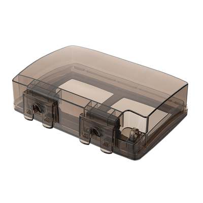 ip55防暴雨户外插座灰色带锁扣