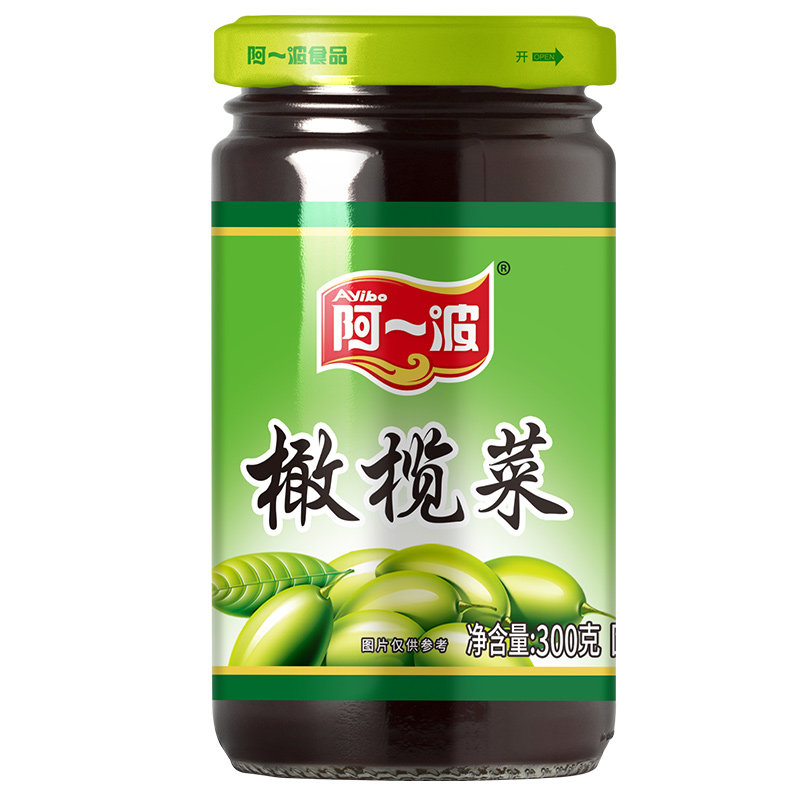 阿一波橄榄菜300g玻璃瓶装正宗福建特产拌面拌饭菜酱菜即食下饭菜