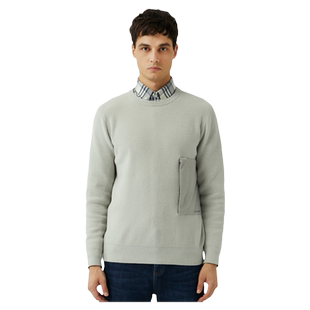 波顿男士秋冬新款设计感小众个性时常打底衫针织套头大口袋毛衣