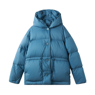 PENNYPENG薄荷苏打冬季新款保暖时尚羽绒服连帽鹅绒服外套