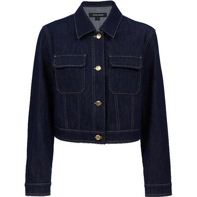 VeroModa正肩短款复古牛仔夹克