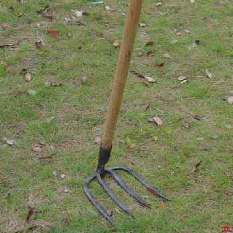 钢锻打手工农用农具除草铁耙子 松土M种菜园林工具四齿钉耙