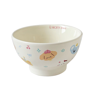 漂亮的米饭碗家用吃饭碗个人专用碗具酸奶碗可爱小碗甜品碗高脚碗