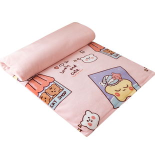 加厚牛奶绒婴儿床褥垫新生儿童幼儿园宝宝棉花褥子软铺垫被套冬季