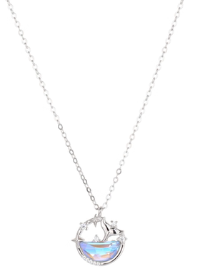 治愈系「鲸入梦海」轻奢小众鱼尾项链女纯银原创设计高级生日礼物