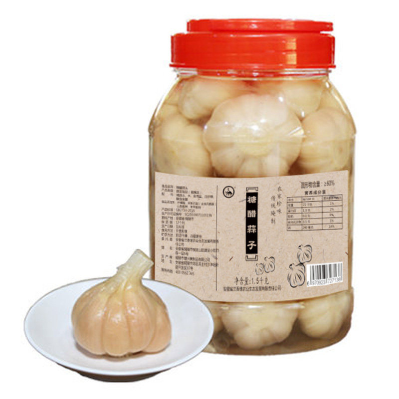 安徽1500g农家糖醋开胃嫩蒜腌制