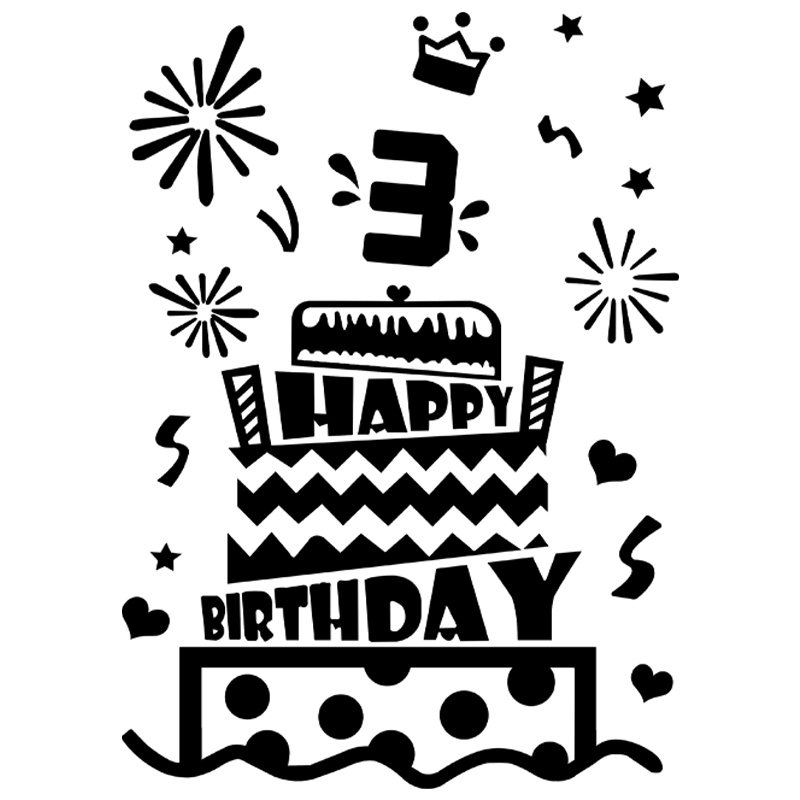 儿童生日快乐涂鸦画板可撕2岁宝宝diy撕撕画3周岁4生日画涂鸦定制