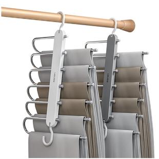 折叠裤架多功能多层裤子衣架家用魔术无痕裤夹衣柜收纳神器裤挂架