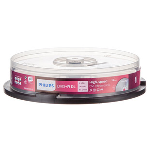 飞利浦DVD+R 8.5G光盘大容量D9刻录盘8G刻录光盘8.5G DL空白光盘