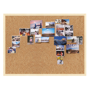 Brandland 碎花实芯软木板照片墙 ins风留言板记事板挂式家用创意图钉板展示板公告栏扎钉板水松木板背景墙