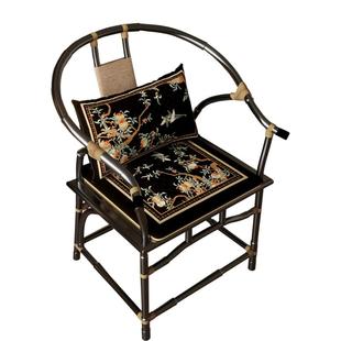 新中式茶椅垫坐垫太师椅圈椅加厚红木沙发海绵坐垫靠枕抱枕折几枝