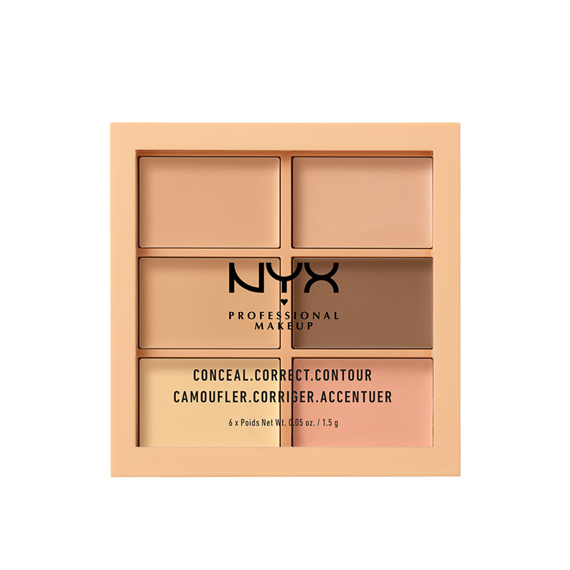 【旗舰店】NYX六色遮瑕盘提亮面部痘印泪沟斑点修容黑眼圈不卡纹*