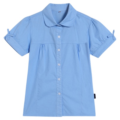 伊顿校服工厂蓝色纯棉衬衫班服