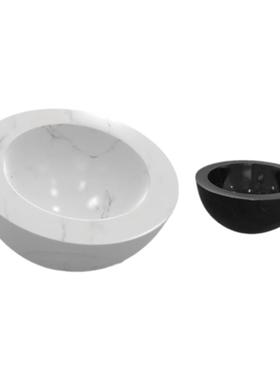 轻奢风黑白大理石收纳托盘装饰品